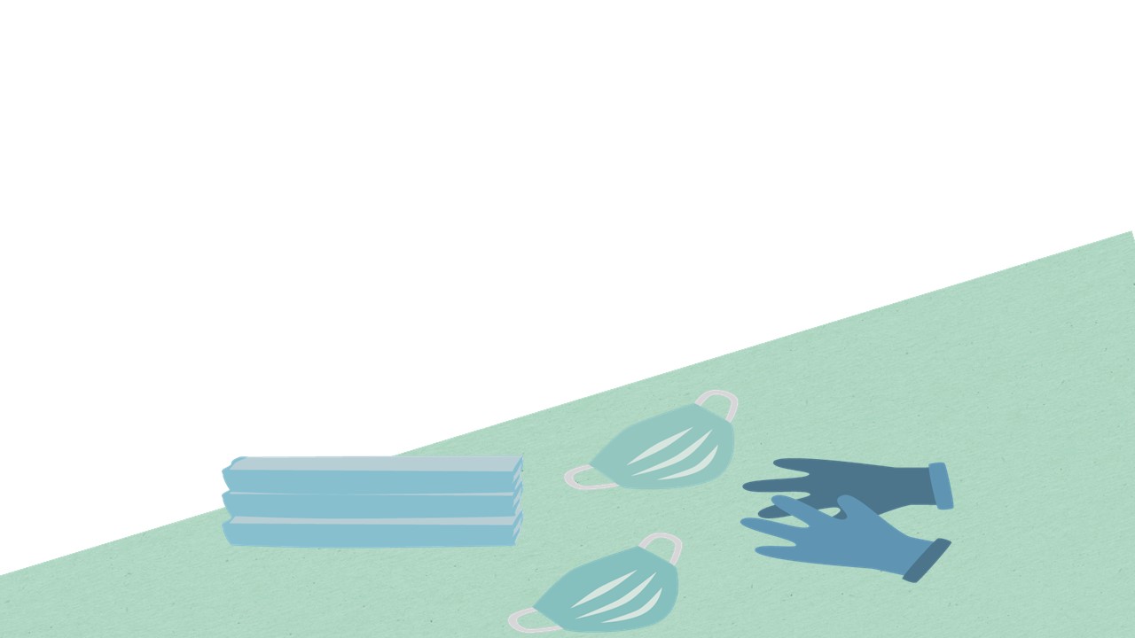 Hænder tager udstyr ud af personaleskab